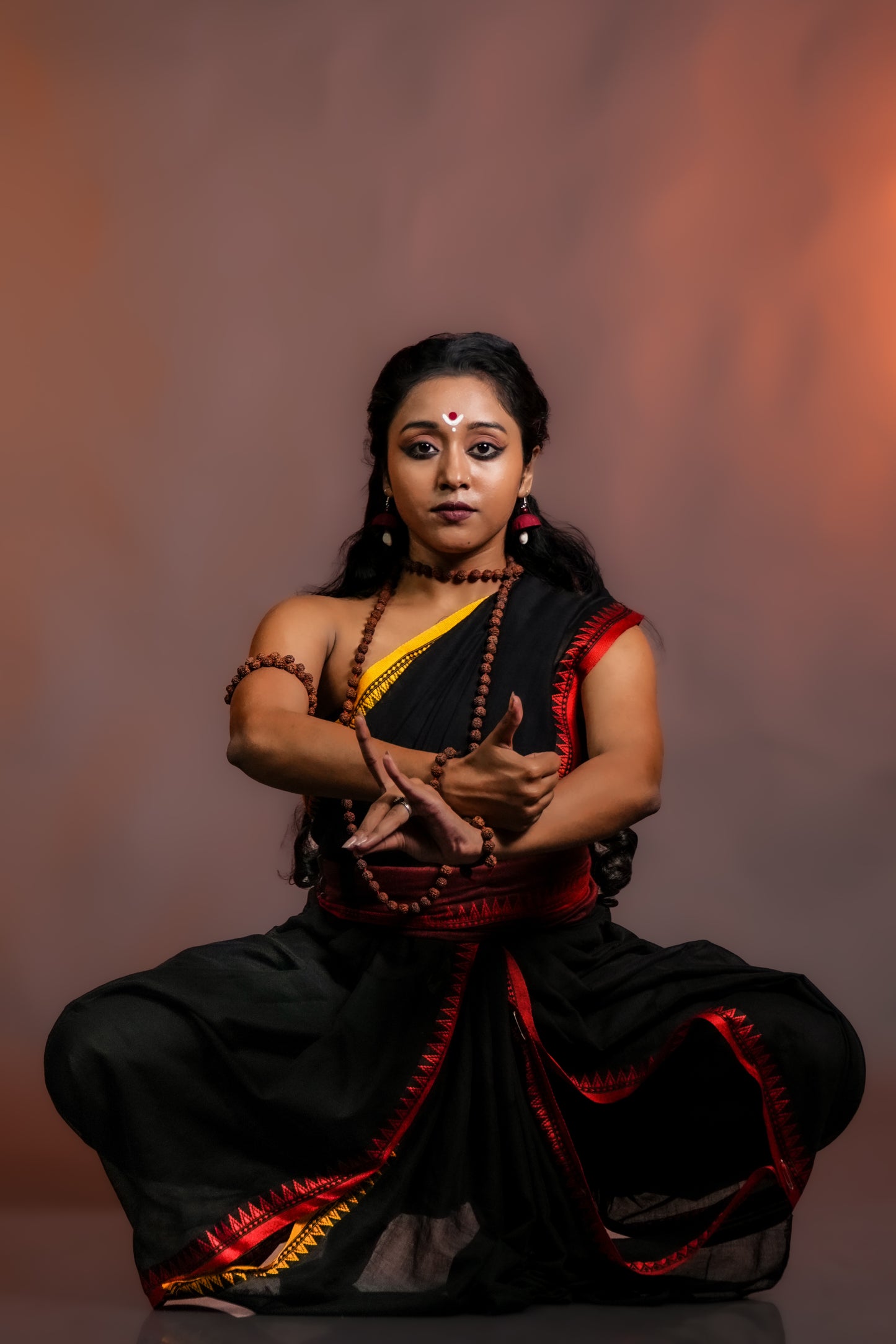 Black Handloom Pure Mul Cotton Weaving Saree | Bold Heritage Elegance | Bhairavi Vastram