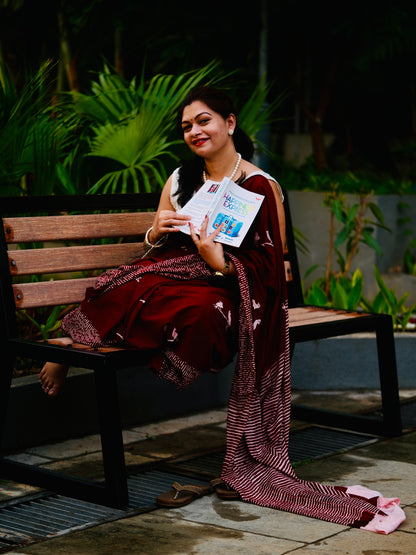 Hand Block Print Cotton Saree