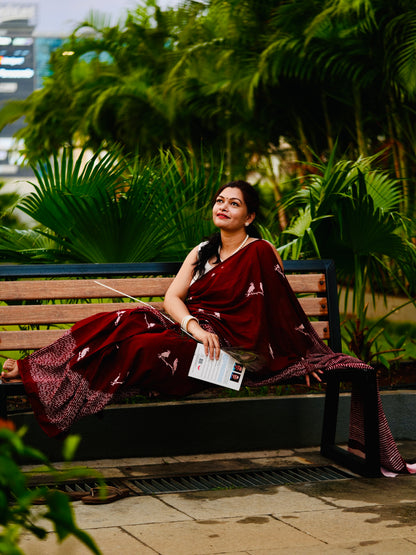 Hand Block Print Cotton Saree