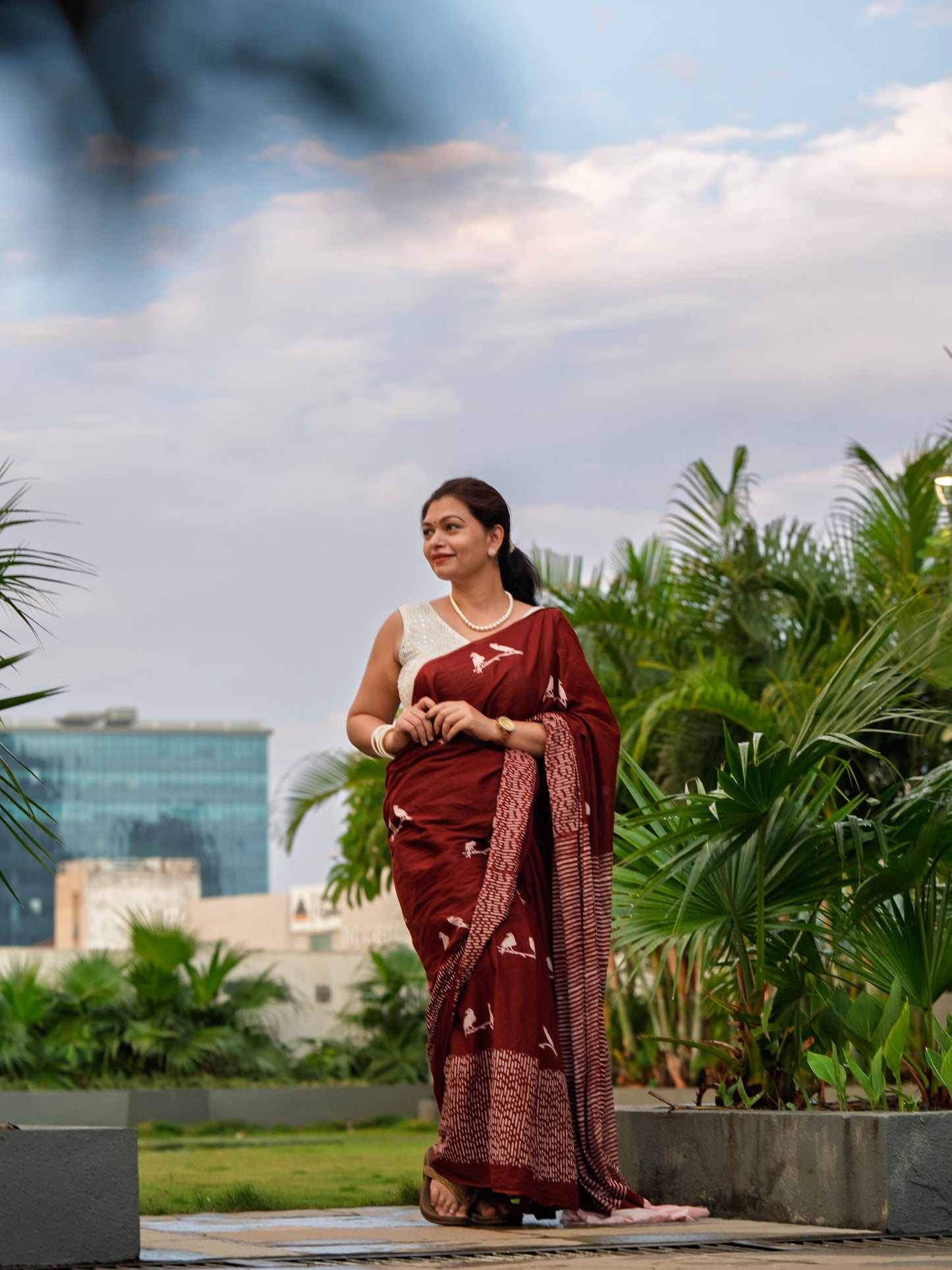 Hand Block Print Cotton Saree