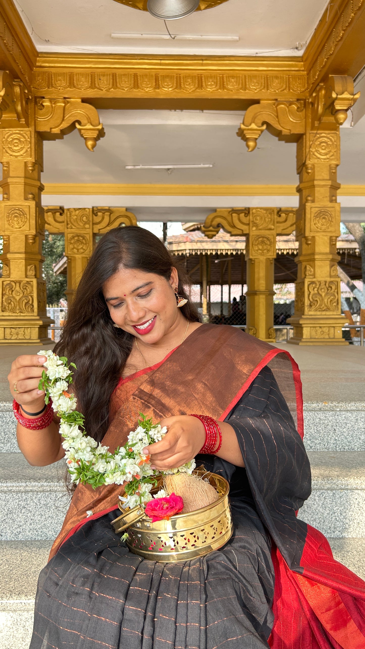 Raktrekha – 120 Count Mul Cotton Saree with Zari Border & Red Lining