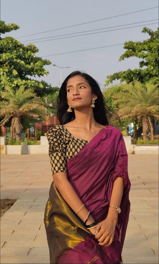Khadi Zari Anchal Saree Online for Women | Elegant Handloom Saree | Bhairavi Vastram