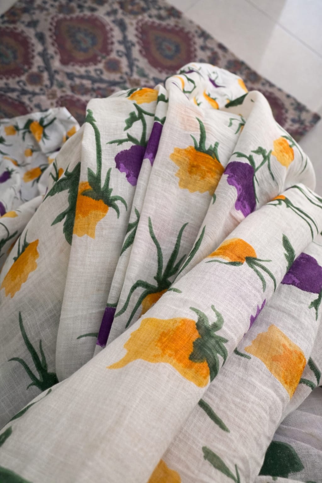 Bagru Pure Cotton Rose Printed Saree Online for Women | Bhairavi Vastram